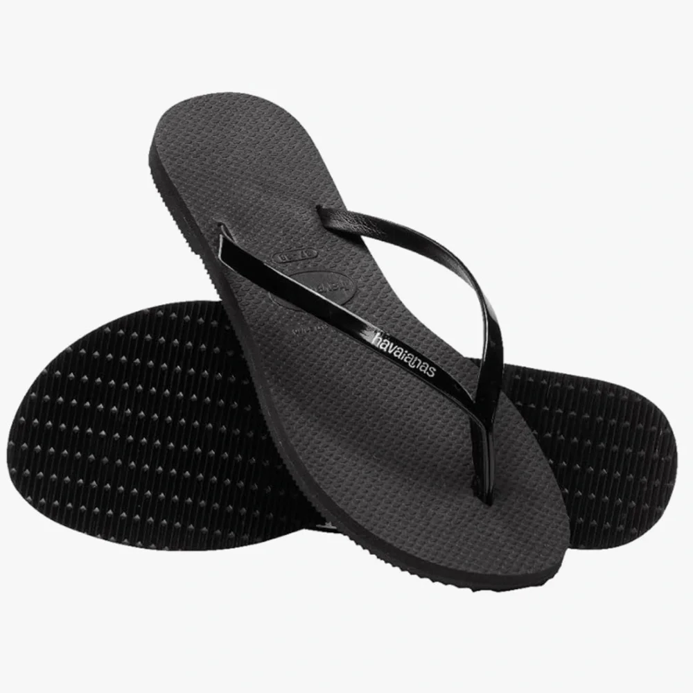 HAVAIANAS Women's You Metallic Flip Flops - Black - Picture 3 of 5